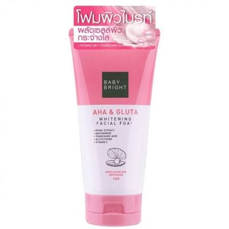 Baby Bright Aha & Gluta Whitening Facial Foam 120g